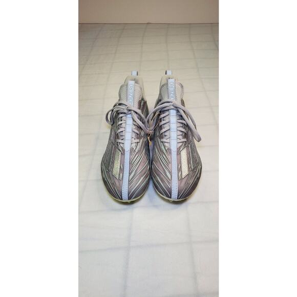 Adidas Size 12 Adizero Silver Metallic Grey Football Cleats GX5414 Mens Za2 main image 5